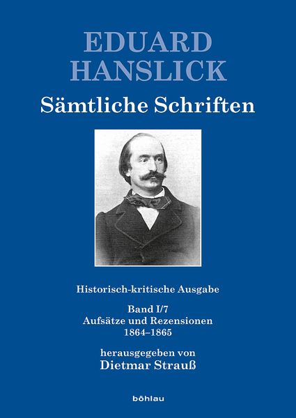 Produktbild: Eduard Hanslick. S&auml;mtliche Schriften