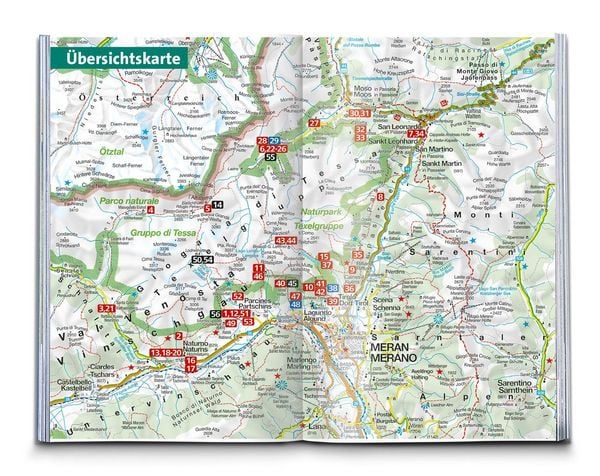 Produktbild: KOMPASS Wanderf&uuml;hrer Texelgruppe mit Meraner H&ouml;henweg, 56 Touren mit Extra-Tourenkarte