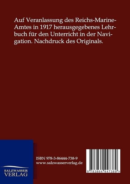 Produktbild: Lehrbuch f&uuml;r den Unterricht in der Navigation