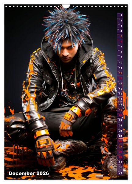 Produktbild: CYBERPUNK Cool guys (Wall Calendar 2026 DIN A3 portrait), CALVENDO 12 Month Wall Calendar