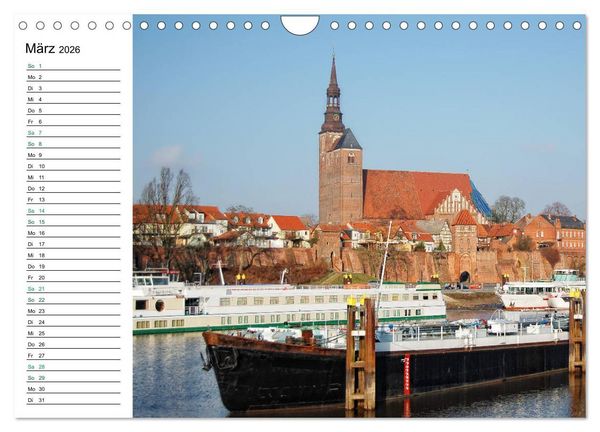 Produktbild: Tangerm&uuml;nde - Fachwerk- und Backsteinbauten-Stadt an der Elbe (Wandkalender 2026 DIN A4 quer), CALVENDO Monatskalender