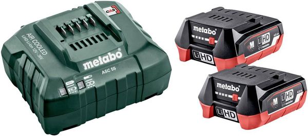 Metabo Basic-Set 12V 2 x LiHD 4.0Ah 685301000 Werkzeug-Akku und Ladegerät 12V 4Ah LiHD