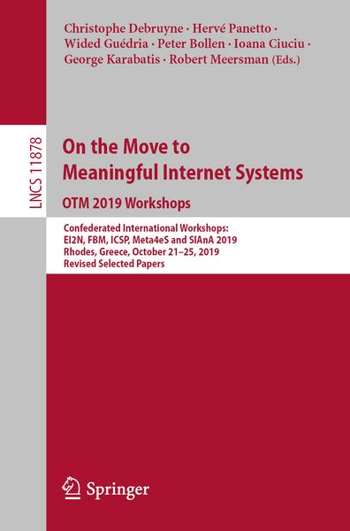 Produktbild: On the Move to Meaningful Internet Systems: OTM 2019 Workshops