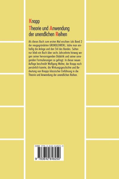 Produktbild: Theorie und Anwendung der unendlichen Reihen