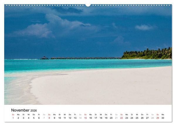 Produktbild: Malediven &ndash; Das Paradies im Indischen Ozean III (Wandkalender 2026 DIN A2 quer), CALVENDO Monatskalender