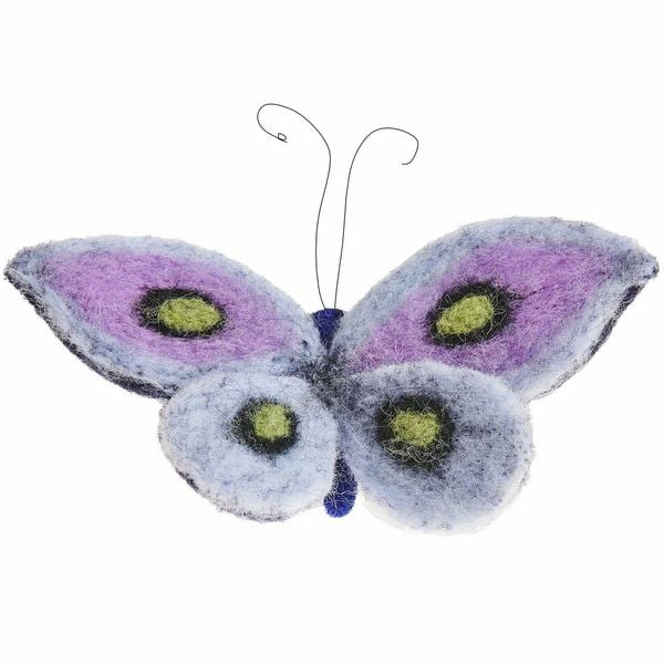 Produktbild: Aufh&auml;nger Filz-Schmetterling dunkelblau 10 x 10,5 x 7cm