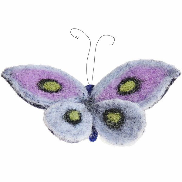 Produktbild: Aufh&auml;nger Filz-Schmetterling dunkelblau 10 x 10,5 x 7cm