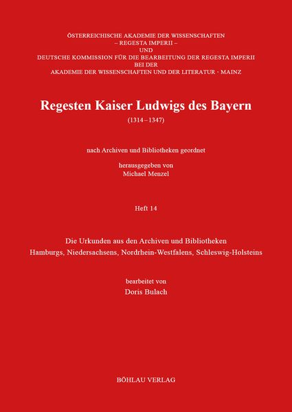 Produktbild: Regesten Kaiser Ludwigs des Bayern (1314-1347)