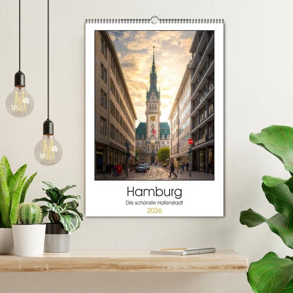 Produktbild: Hamburg - Die sch&ouml;nste Hafenstadt (Wandkalender 2026 DIN A2 hoch), CALVENDO Monatskalender