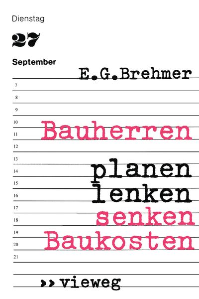 Produktbild: Bauherren planen, lenken, senken Baukosten