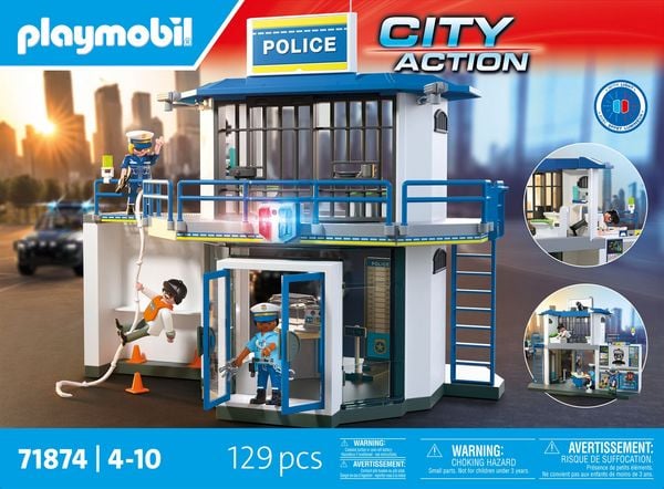 Produktbild: PLAYMOBIL 71874 Polizeiwache mit Fahndungsraum