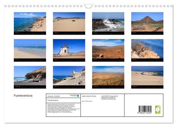 Produktbild: Fuerteventura (Wandkalender 2026 DIN A3 quer), CALVENDO Monatskalender