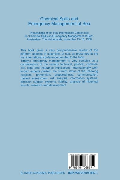 Produktbild: Chemical Spills and Emergency Management at Sea