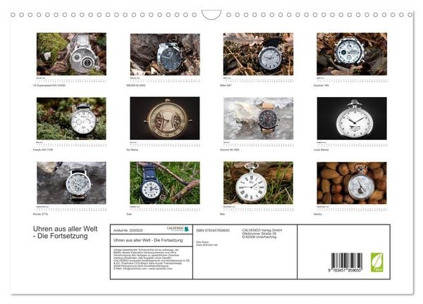 Produktbild: Uhren aus aller Welt - Die Fortsetzung (Wandkalender 2026 DIN A3 quer), CALVENDO Monatskalender