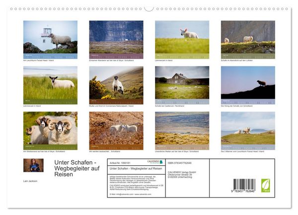Produktbild: Unter Schafen - Wegbegleiter auf Reisen (hochwertiger Premium Wandkalender 2026 DIN A2 quer), Kunstdruck in Hochglanz