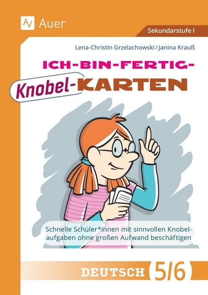 Produktbild: Ich-bin-fertig-Knobelkarten Deutsch Klassen 5-6