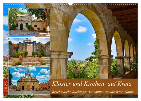 Klöster und Kirchen auf Kreta (Wandkalender 2025 DIN A2 quer), CALVENDO Monatskalender