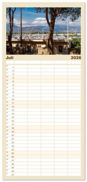Produktbild: Familienplaner 2026 - Sardinien - Impressionen Einer Mittelmeerperle mit 5 Spalten (Wandkalender, 21 x 45 cm) CALVENDO
