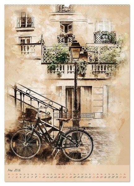 Produktbild: Paris - la Ville de l'amour (hochwertiger Premium Wandkalender 2026 DIN A2 hoch), Kunstdruck in Hochglanz