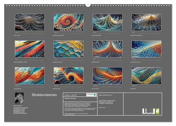 Produktbild: Strukturvisionen (Wandkalender 2026 DIN A2 quer), CALVENDO Monatskalender