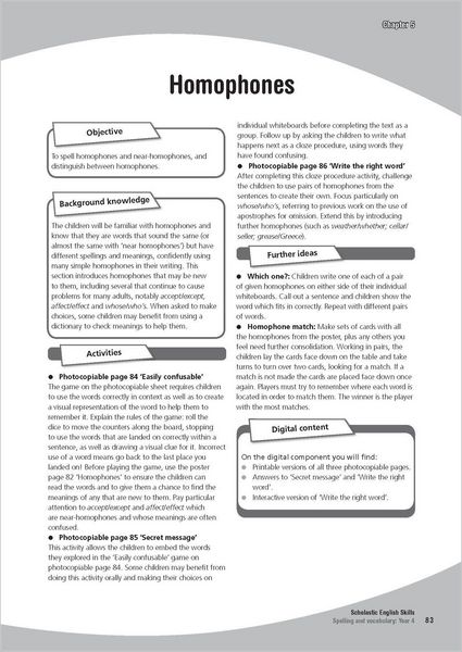 Produktbild: Spelling and Vocabulary Teacher's Book (Year 4)