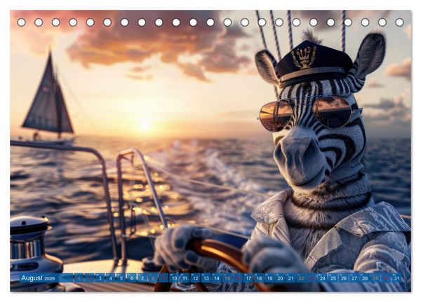 Produktbild: Der tierisch Skipper-Kalender (Tischkalender 2026 DIN A5 quer), CALVENDO Monatskalender