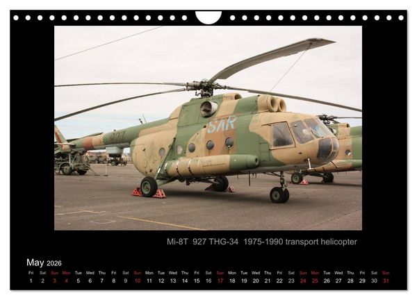 Produktbild: Airplanes and Helicopters of NVA 1957 - 1991 (Wall Calendar 2026 DIN A4 landscape), CALVENDO 12 Month Wall Calendar