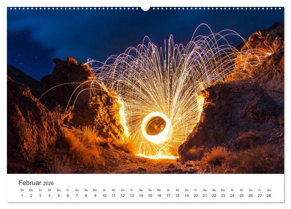 Produktbild: Lightpainting - Malen mit Licht und Zeit (Wandkalender 2026 DIN A2 quer), CALVENDO Monatskalender