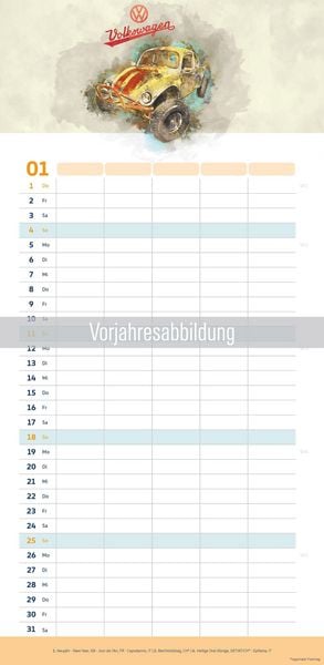 Produktbild: VW Familienplaner Illustrationen 2027