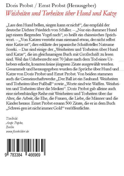Produktbild: Weisheiten und Torheiten &uuml;ber Hund und Katze