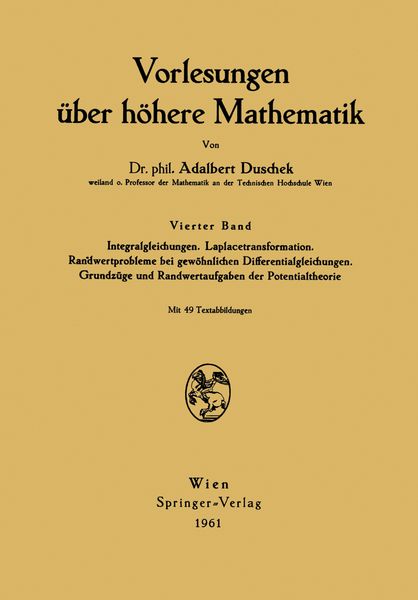Produktbild: Vorlesungen &uuml;ber h&ouml;here Mathematik