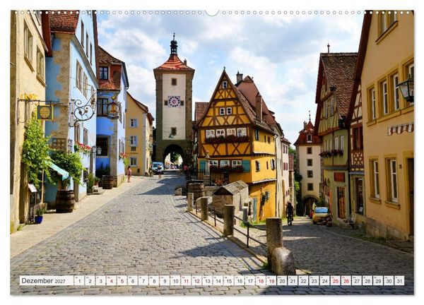 Produktbild: Rothenburg ob der Tauber. Sehensw&uuml;rdigkeiten. (hochwertiger Premium Wandkalender 2027 DIN A2 quer), Kunstdruck in Hochglanz