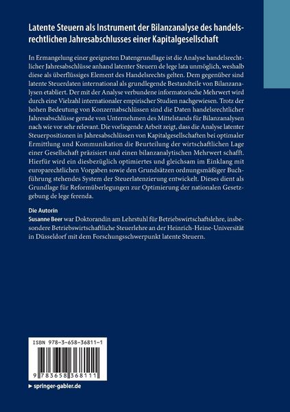 Produktbild: Latente Steuern als Instrument der Bilanzanalyse des handelsrechtlichen Jahresabschlusses einer Kapitalgesellschaft