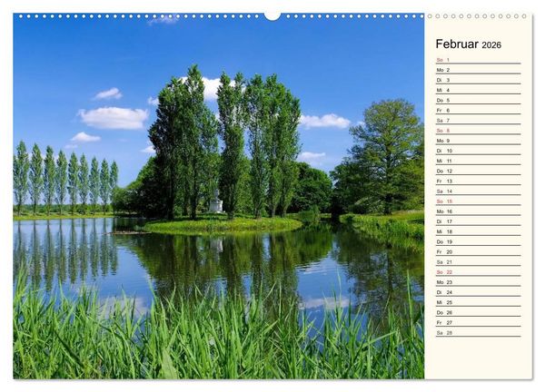 Produktbild: Spaziergang durch den W&ouml;rlitzer Park (hochwertiger Premium Wandkalender 2026 DIN A2 quer), Kunstdruck in Hochglanz