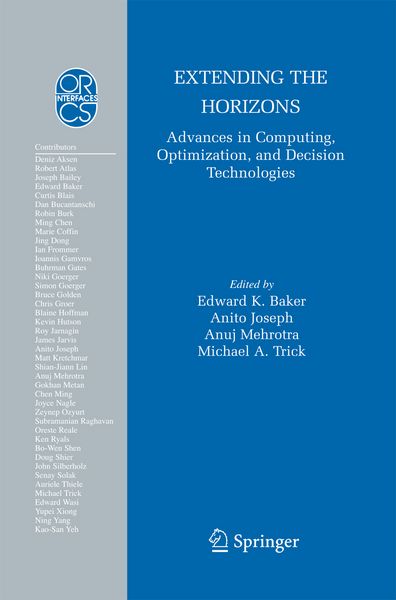 Produktbild: Extending the Horizons: Advances in Computing, Optimization, and Decision Technologies
