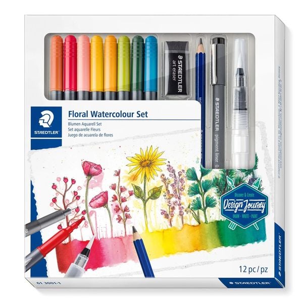 STAEDTLER Blumen Aquarell Set