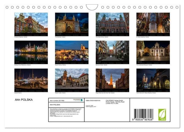 Produktbild: Ahh POLSKA (Wall Calendar 2026 DIN A4 landscape), CALVENDO 12 Month Wall Calendar