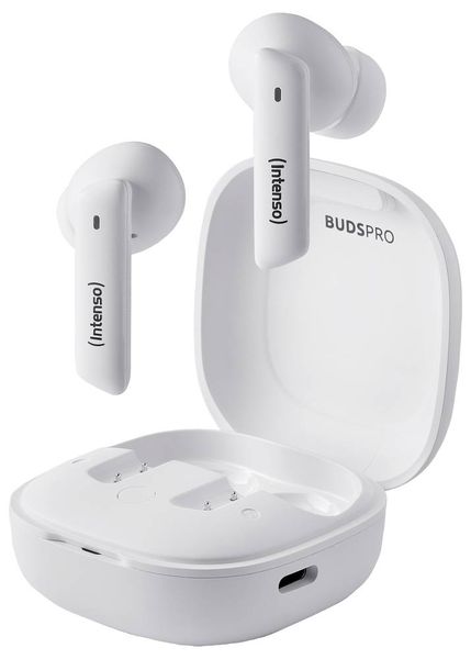 Produktbild: Intenso Buds Pro T502HAE wei&szlig; In Ear Kopfh&ouml;rer Bluetooth&reg; Wei&szlig; Noise Cancelling Wasserabweisend Handy