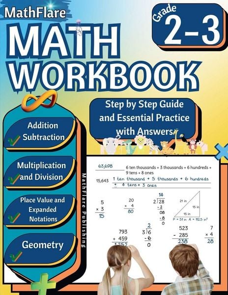 Produktbild: MathFlare - Math Workbook 2nd and 3rd Grade