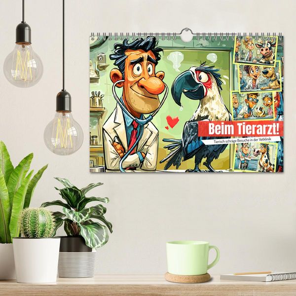 Produktbild: Beim Tierarzt! Tierisch schr&auml;ge Besuche in der Vetklinik (Wandkalender 2026 DIN A4 quer), CALVENDO Monatskalender