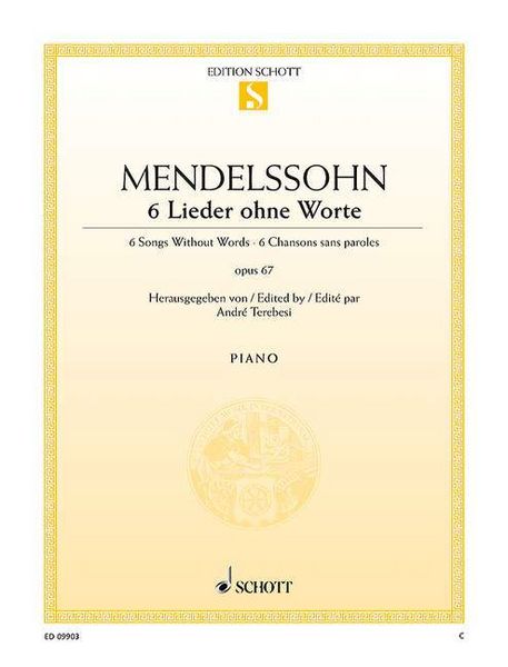 Produktbild: Mendelssohn Bartholdy, F: 6 Lieder ohne Worte