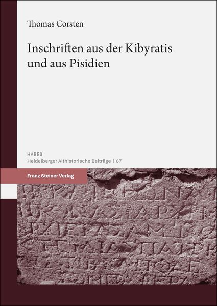 Produktbild: Inschriften aus der Kibyratis und aus Pisidien
