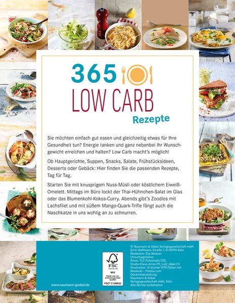 Produktbild: 365 Low-Carb-Rezepte