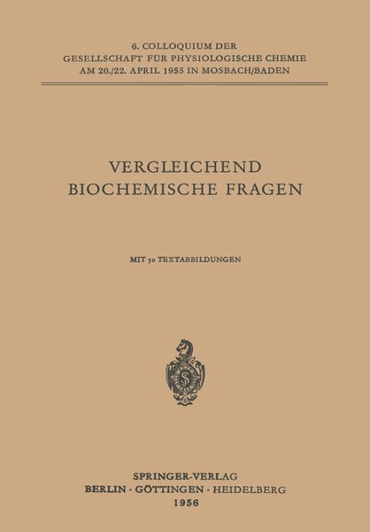 Produktbild: Vergleichende Biochemische Fragen