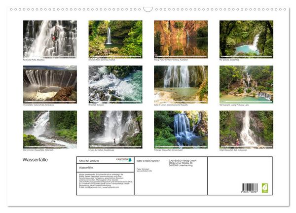 Produktbild: Wasserf&auml;lle (Wandkalender 2026 DIN A2 quer), CALVENDO Monatskalender
