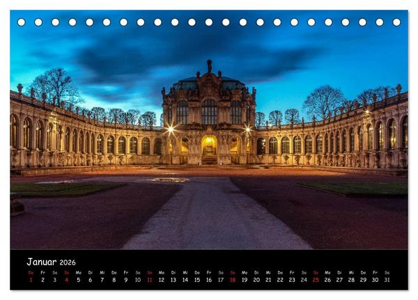 Produktbild: Leuchtende St&auml;dte (Tischkalender 2026 DIN A5 quer), CALVENDO Monatskalender