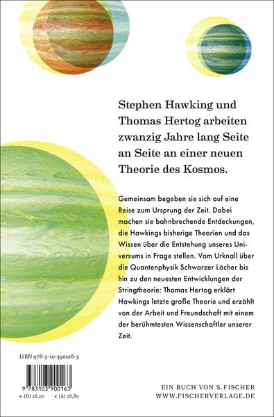 Produktbild: Der Ursprung der Zeit – Mein Weg mit Stephen Hawking zu einer neuen Theorie des Universums