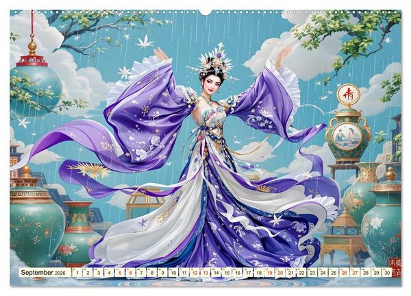 Produktbild: Rhythmus der chinesischen Anmut (hochwertiger Premium Wandkalender 2026 DIN A2 quer), Kunstdruck in Hochglanz