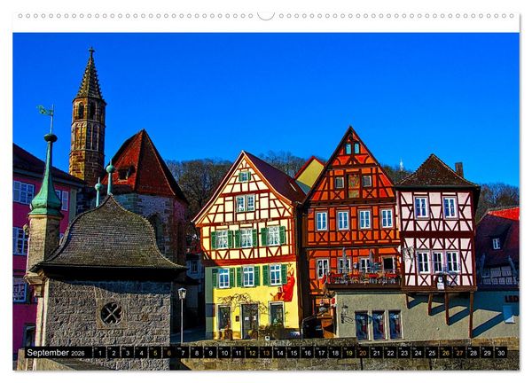 Produktbild: Facettenreiches Fachwerk (hochwertiger Premium Wandkalender 2026 DIN A2 quer), Kunstdruck in Hochglanz