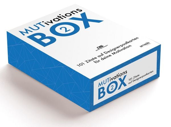 Produktbild: MUTivationsbox 2 - 101 Zitate auf Designerpostkarten f&uuml;r deine Motivation